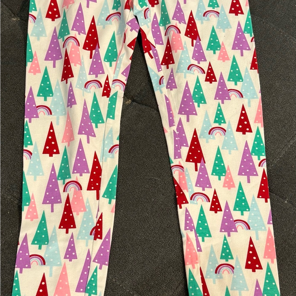 Cat & Jack Multicolor Tree and Rainbow Leggings